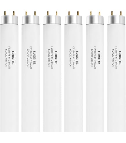 Satco S8429 32 Watt T8 Fluorescent Light Bulb, 5000K Natural Light